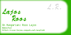 lajos roos business card